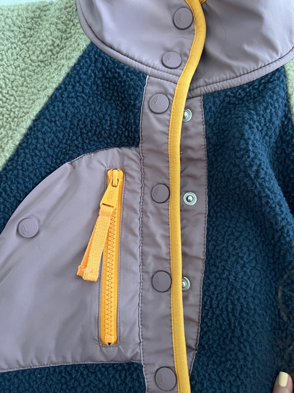 Free People Navy, Tan & Mauve Colorblock hit the slopes jacket - Picture 8 of 10